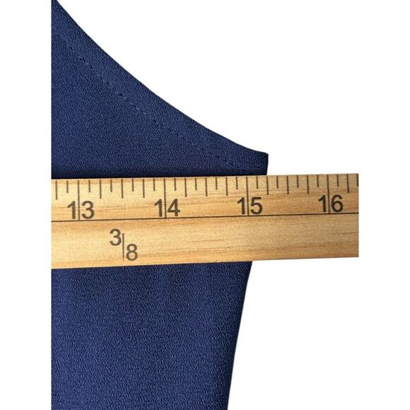 Madewell Jumpsuit Womens Size 2 Navy Blue Smocked Button-Front Wide Leg Cropped - Picture 13 of 16